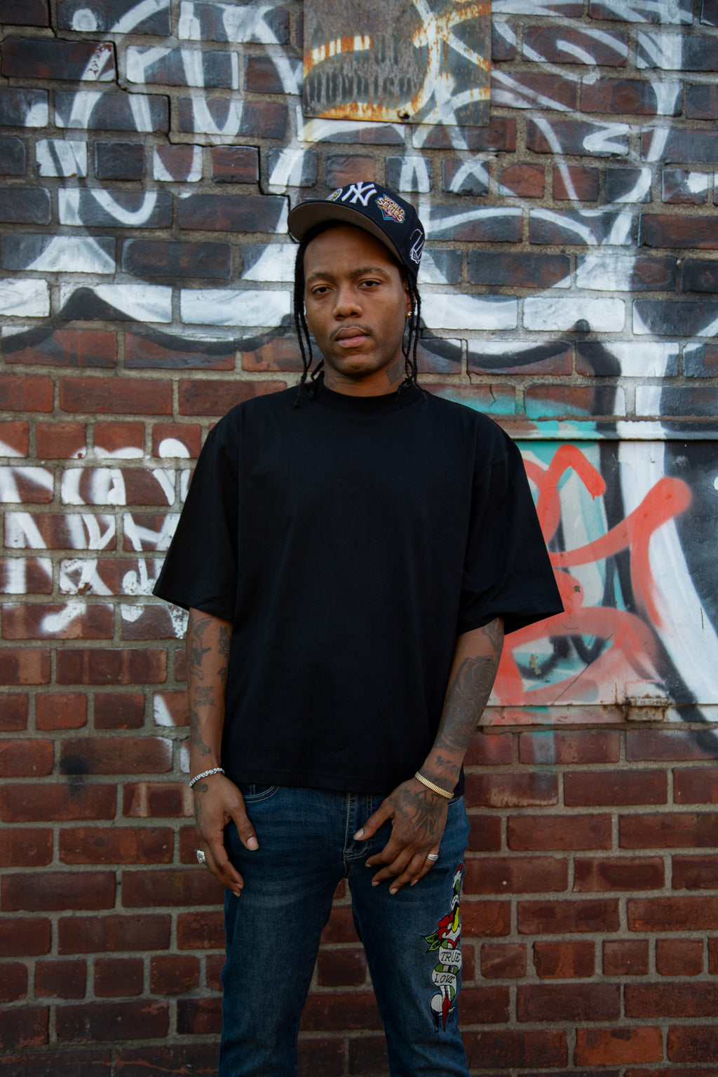 Good Humans Come From The Bronx Tee- Black