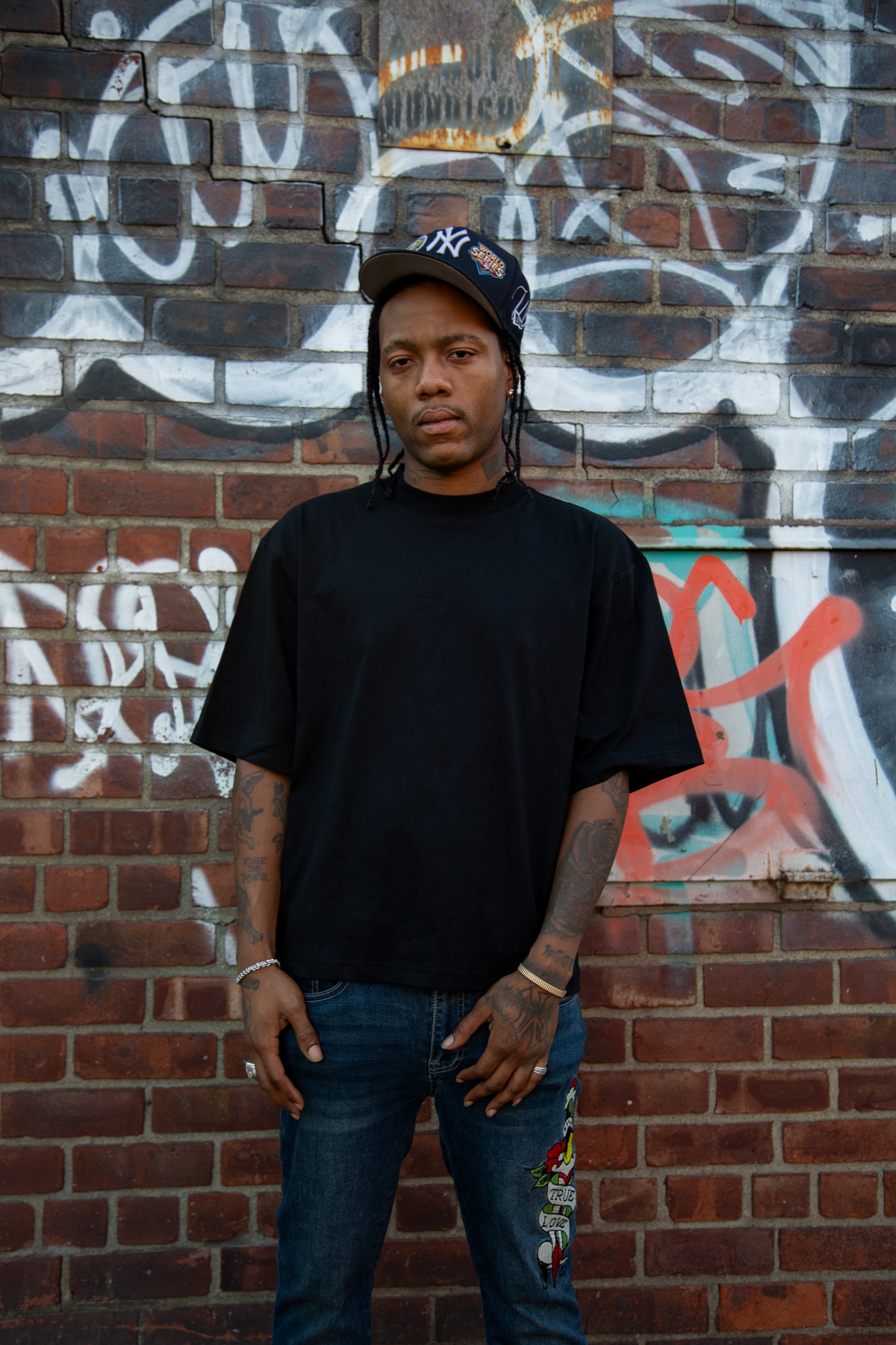 Good Humans Come From The Bronx Tee- Black