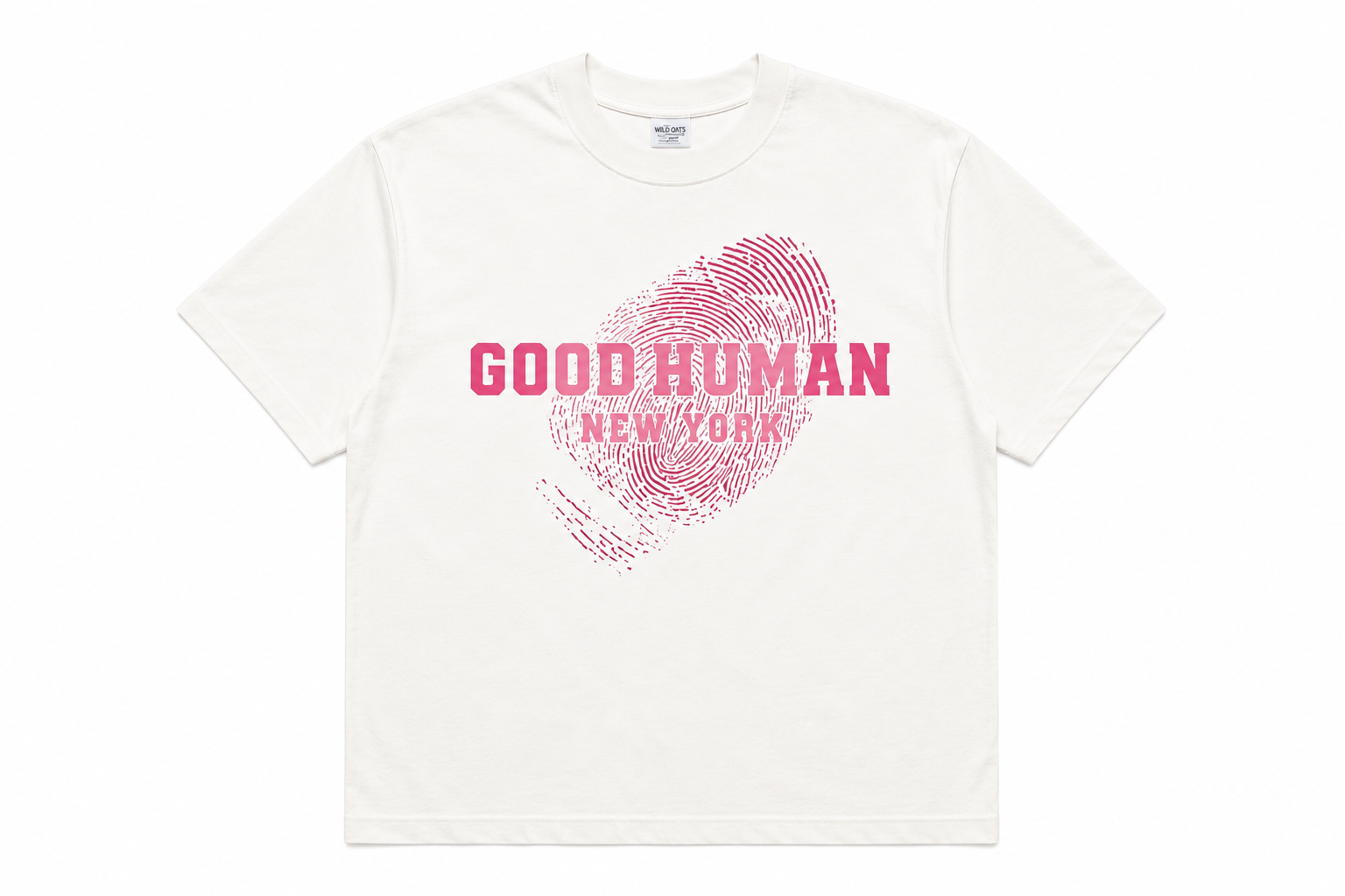 Fingerprint logo tee in pink